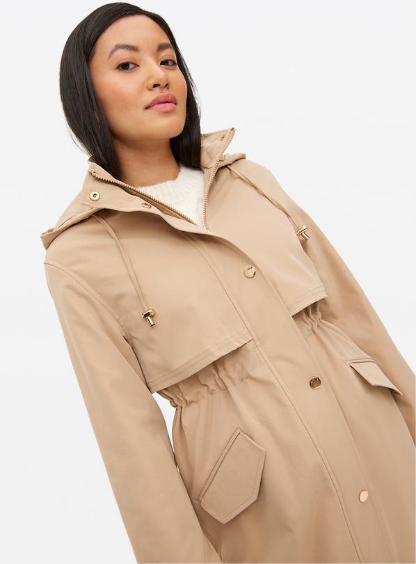 Tan Longline Raincoat S