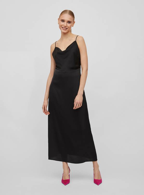 VILA Cowl Neck Satin Cami Dress 16