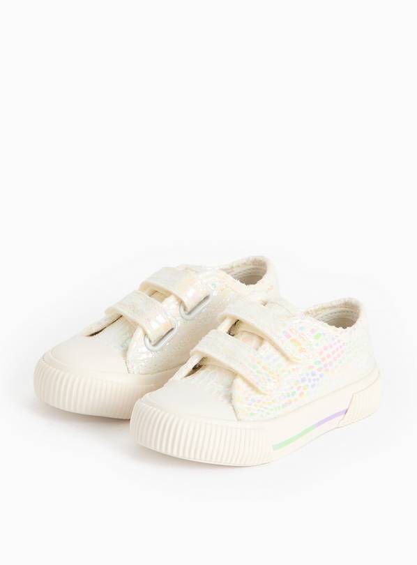 Iridescent Snake Print Double Strap Trainers 10 Infant