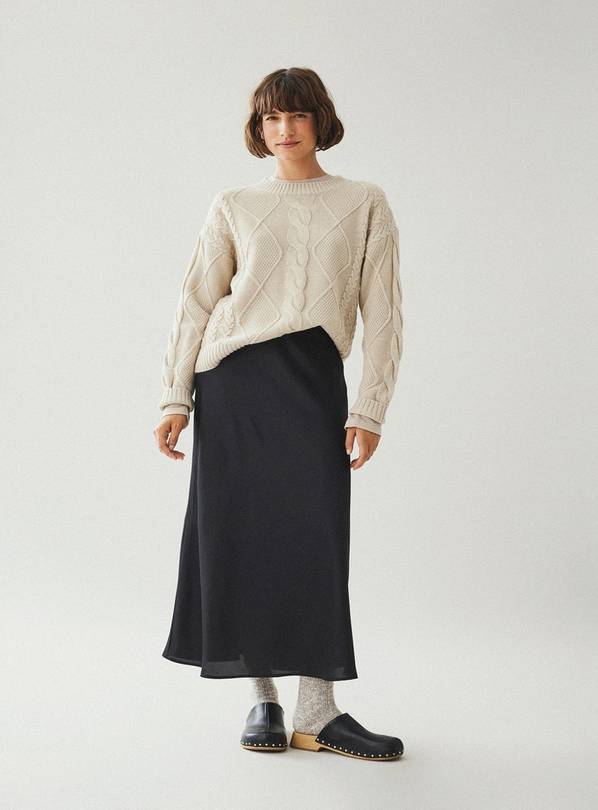 VILA Satin Midi Skirt 10