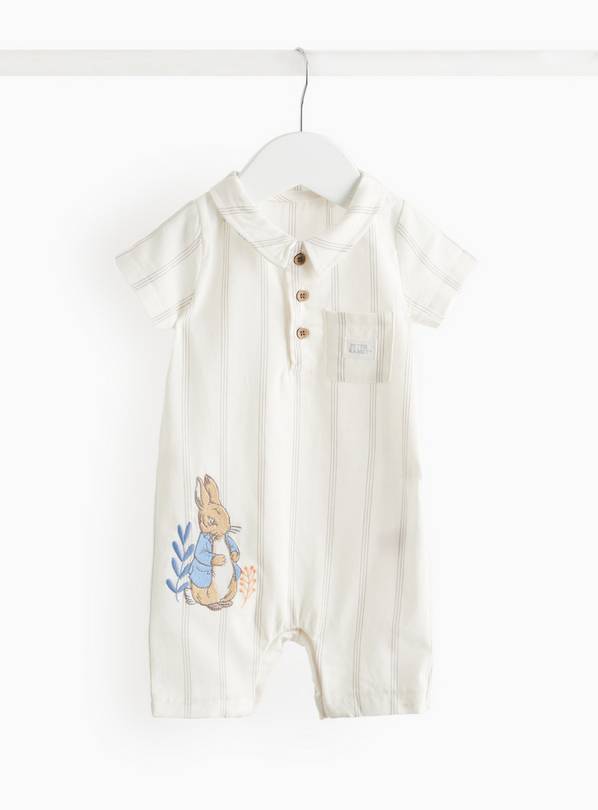 Peter Rabbit Cream Stripe Romper 9-12 months