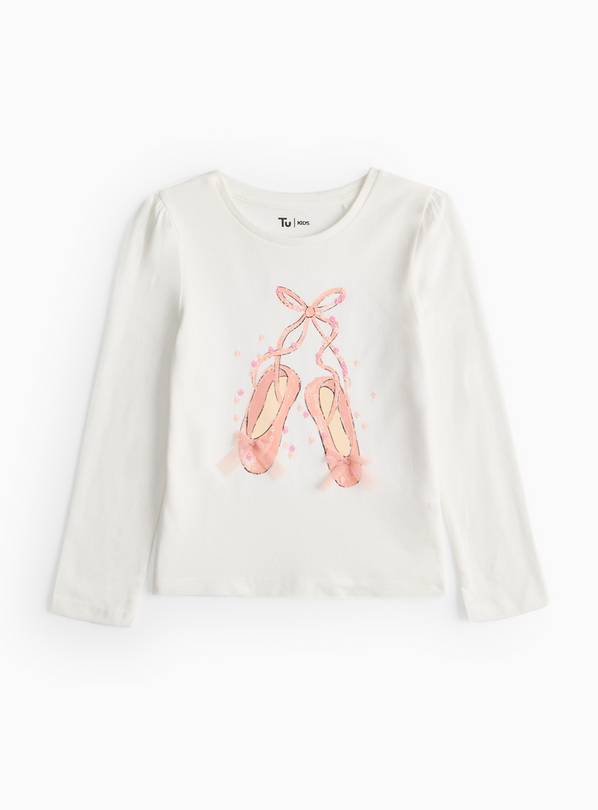 Ballet Shoe Detail Long Sleeve Top 2-3 years