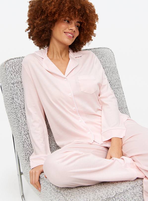 Pink Modal Blend Traditional Pyjamas L