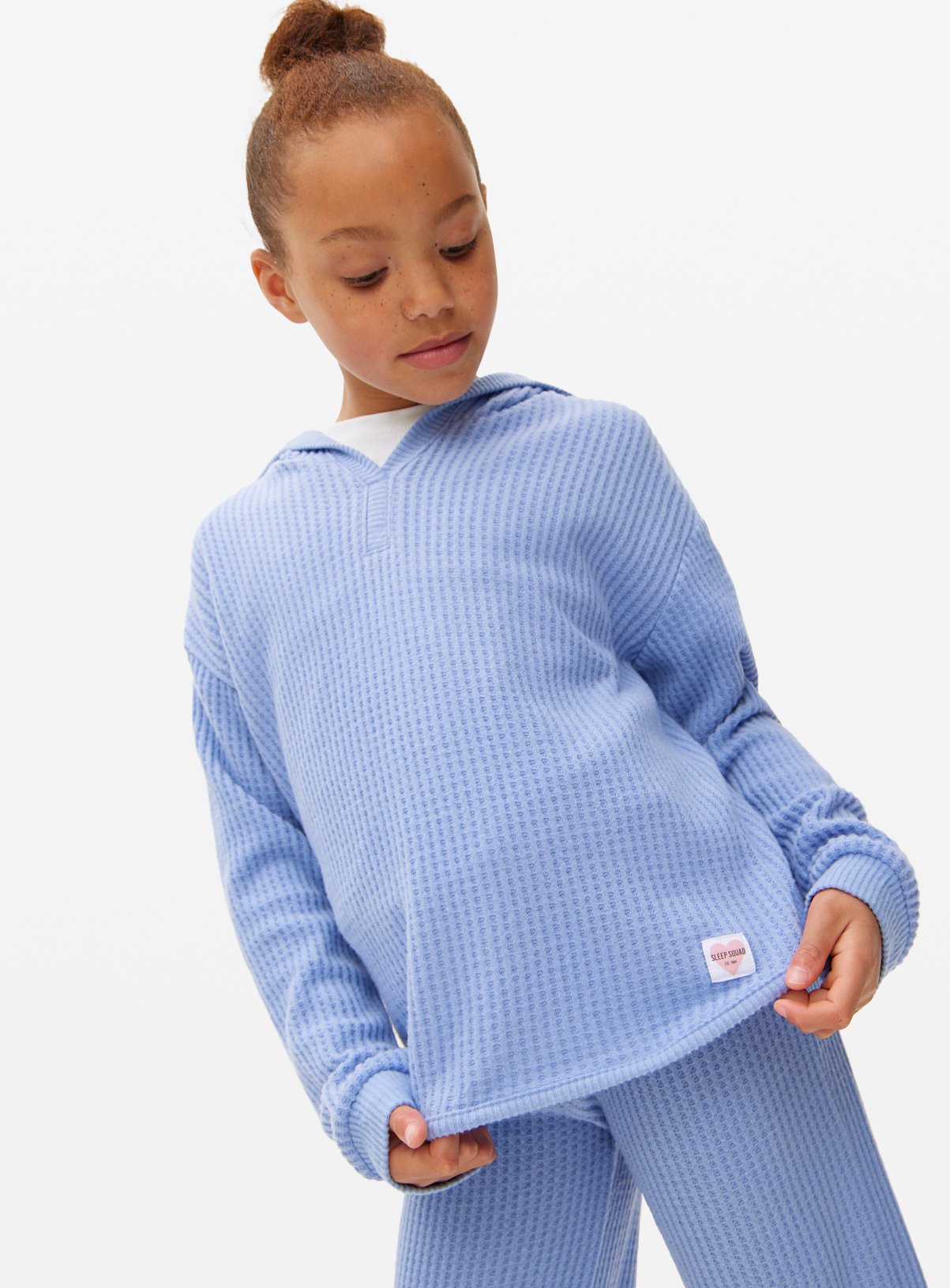 Blue Blue Waffle Pyjama Set (11-12 Years) - Tu by Sainsbury's