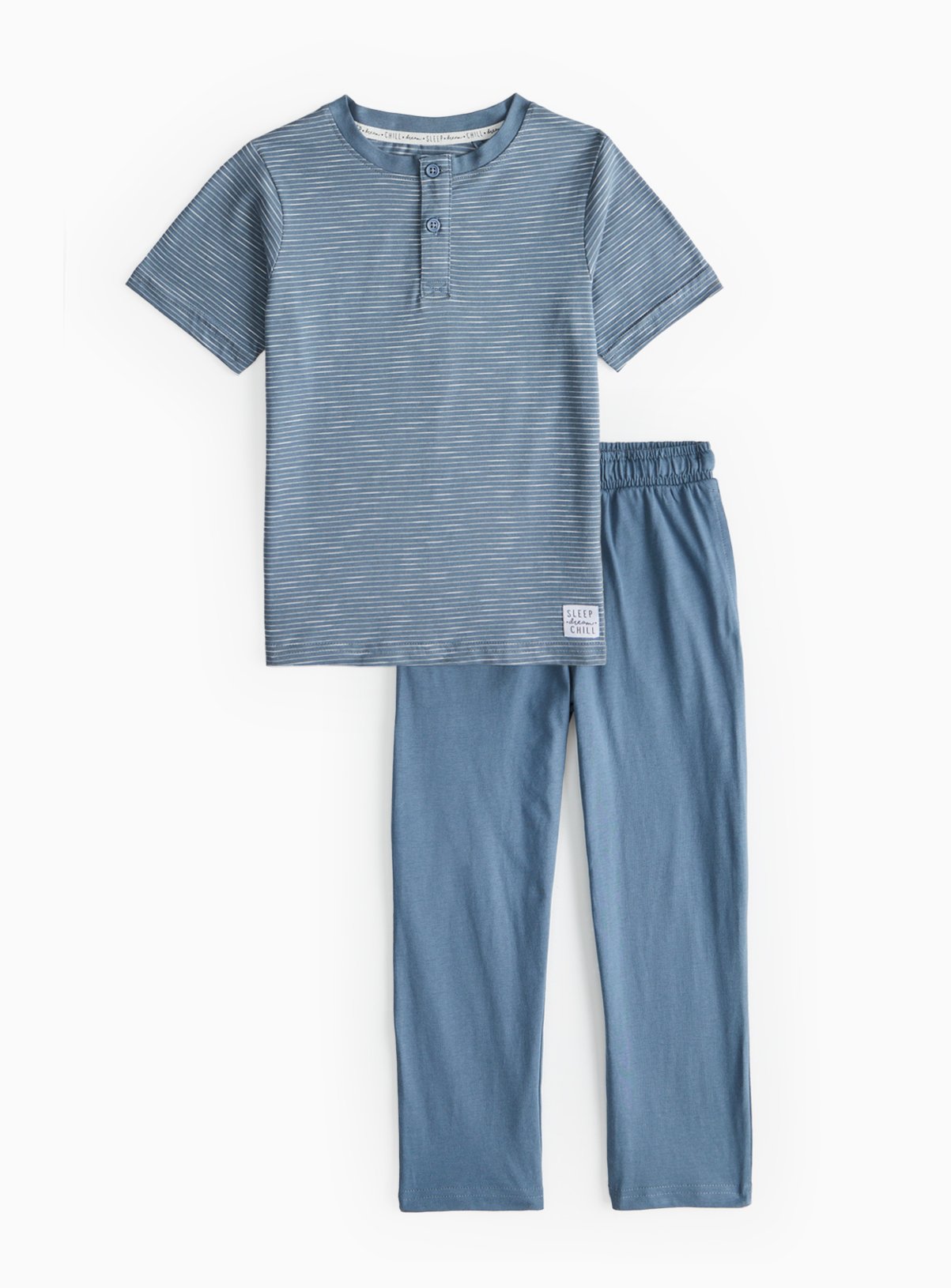 Mini Me Blue Stripe Jersey Pyjama Set 5-6 years