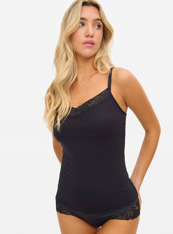 Secret Support Viscose Blend Cami In Black 16