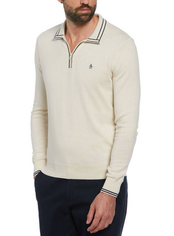 ORIGINAL PENGUIN Cotton Long Sleeve Polo L