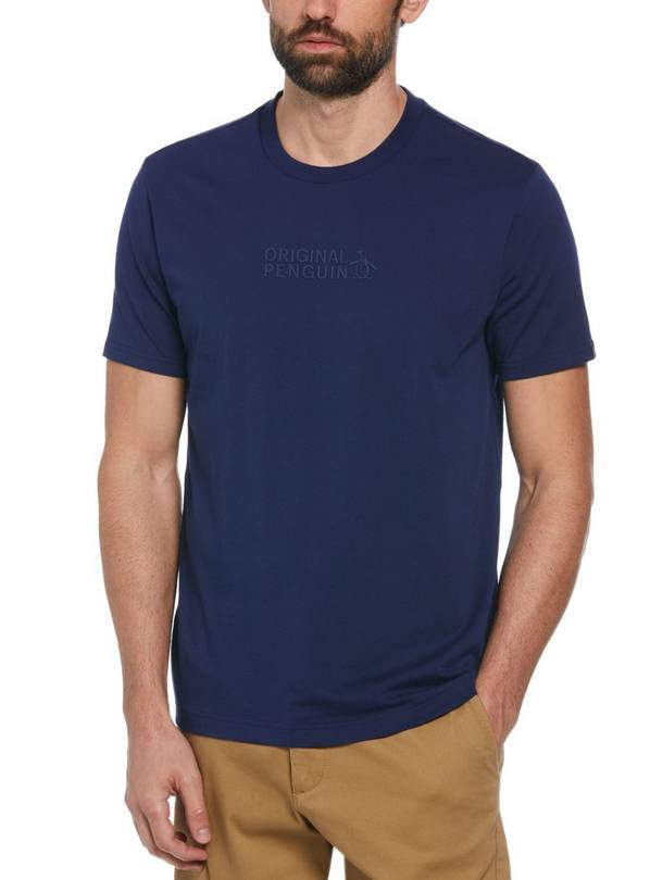 ORIGINAL PENGUIN Graphic T Shirt In Blue XL