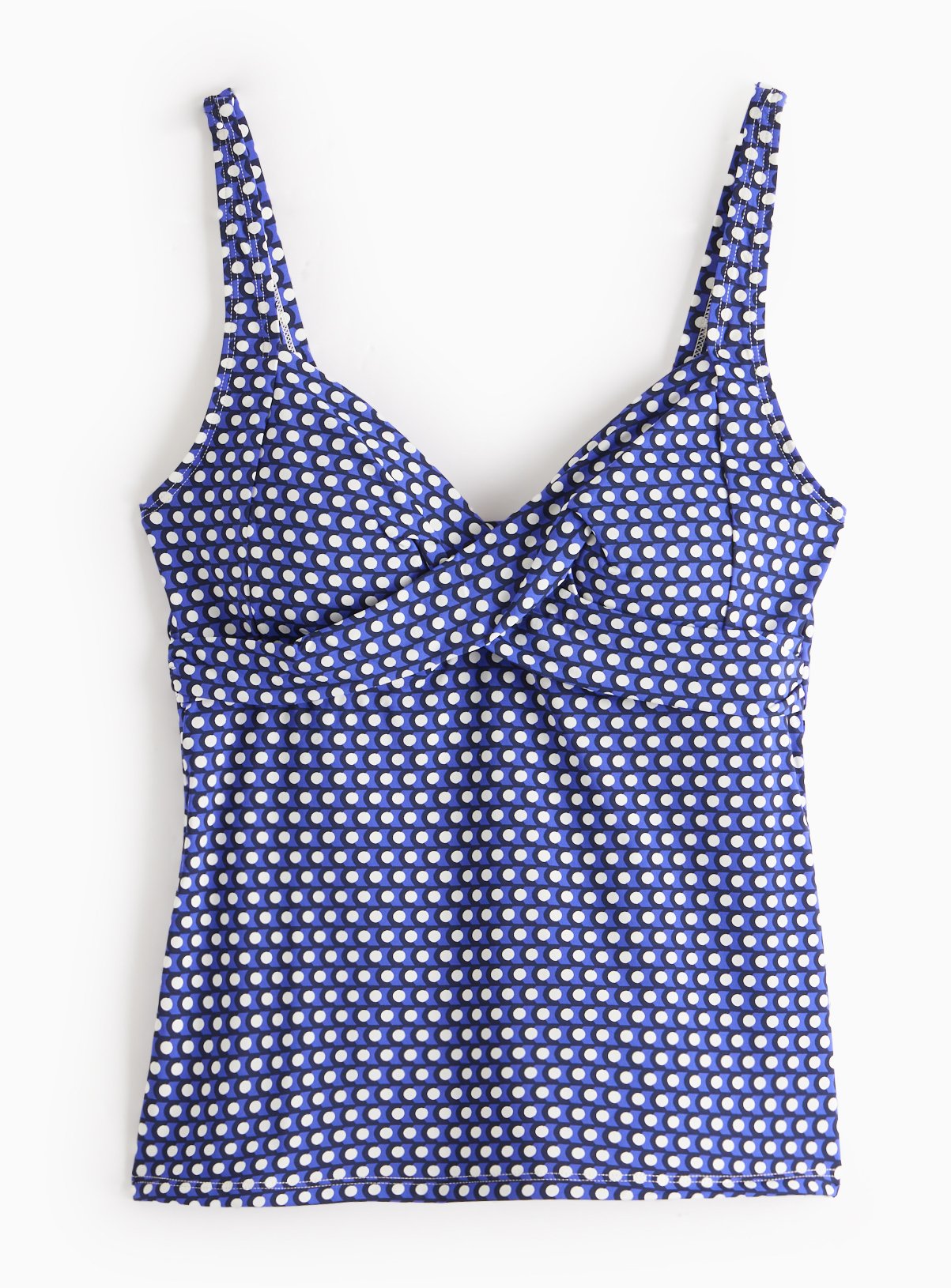 Blue Geo Twist Front Tankini Top 12