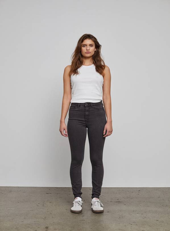 NOISY MAY High Waisted Skinny Jeans Grey 29R