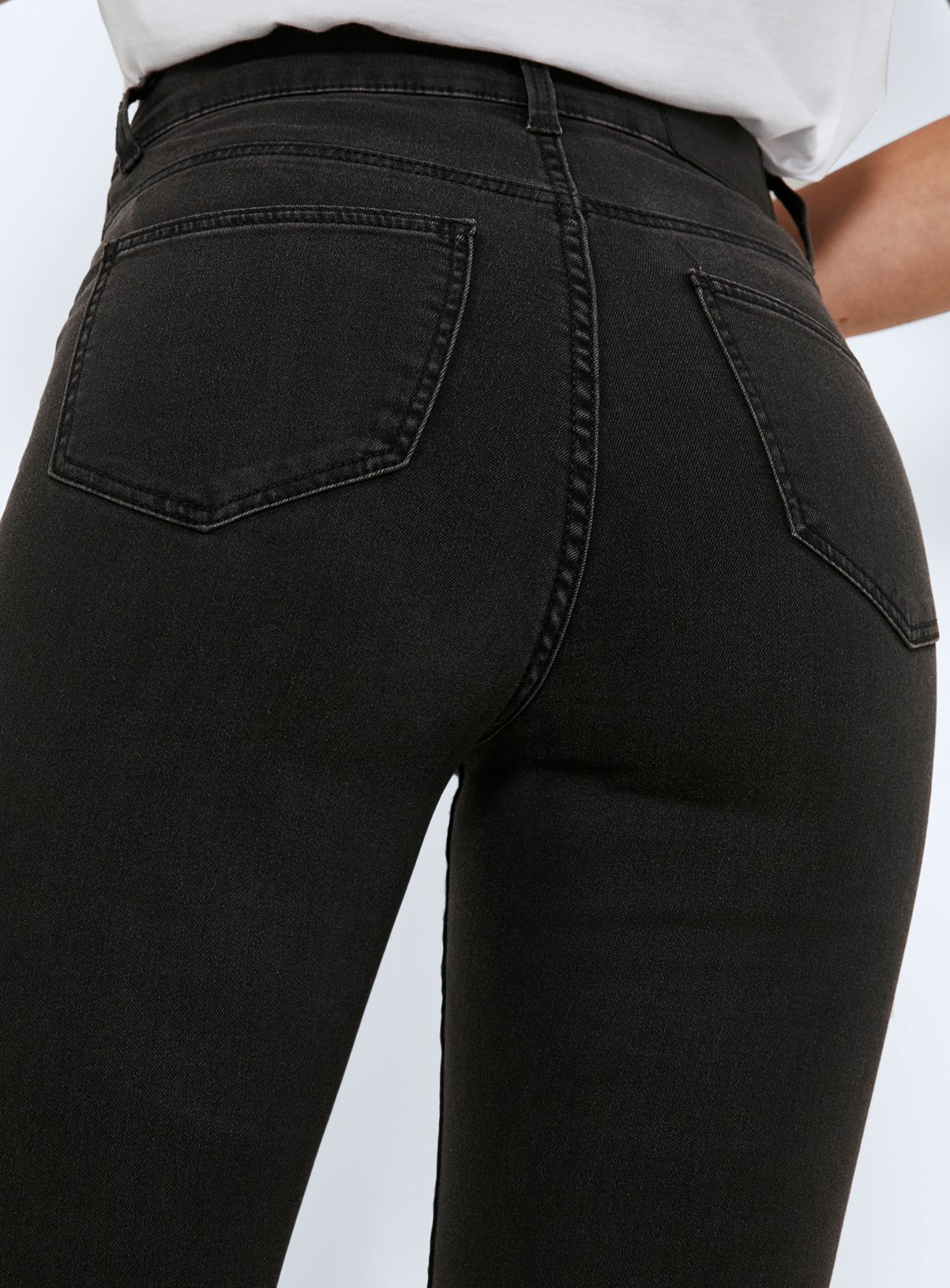 NOISY MAY High Waisted Skinny Jeans Grey 25S - Image 3 thumbnail