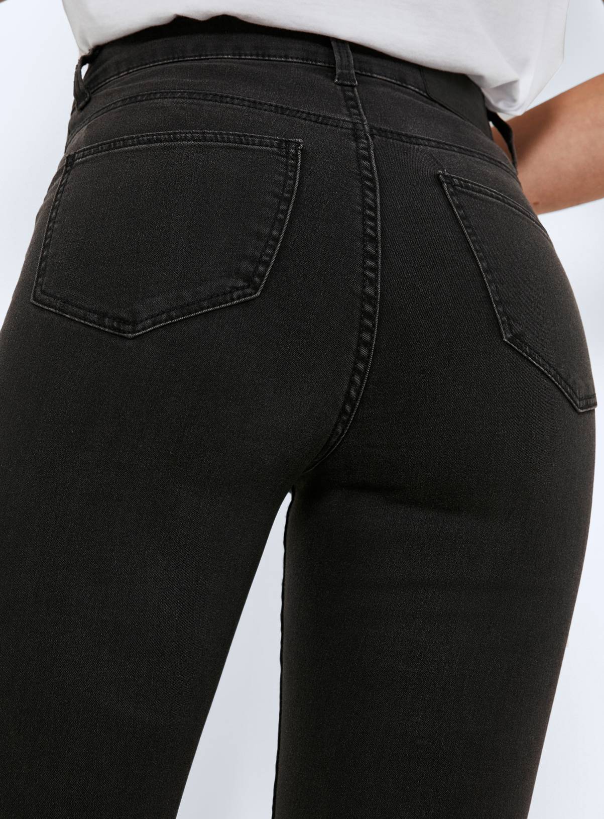 NOISY MAY High Waisted Skinny Jeans Grey 25S - Image 3