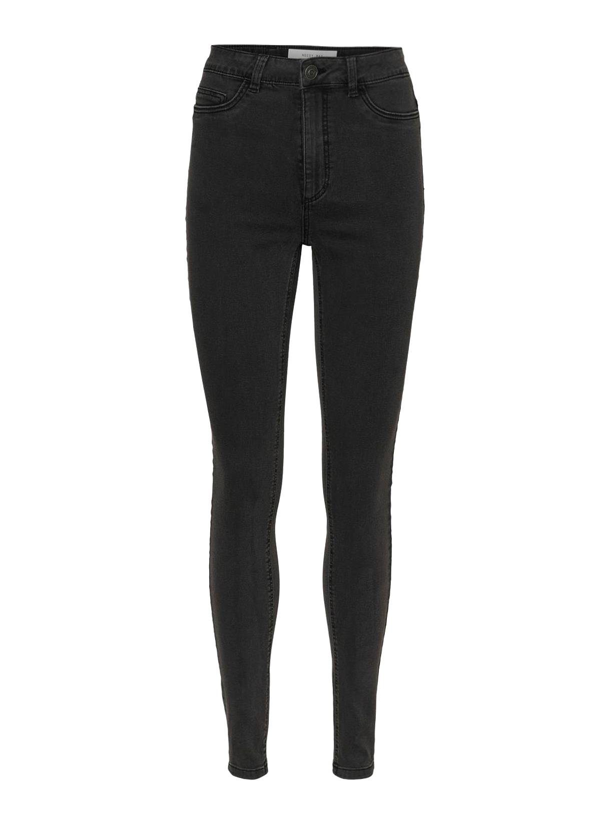 NOISY MAY High Waisted Skinny Jeans Grey 25S - Image 5