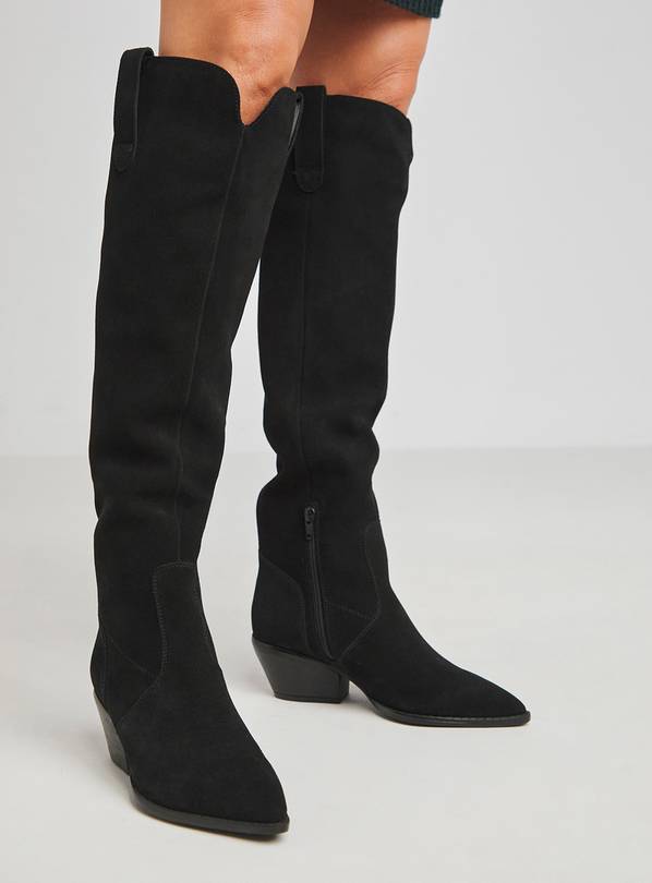 SIMPLY BE Over The Knee Multi Wear Suede Western Boot Wide Fit 7