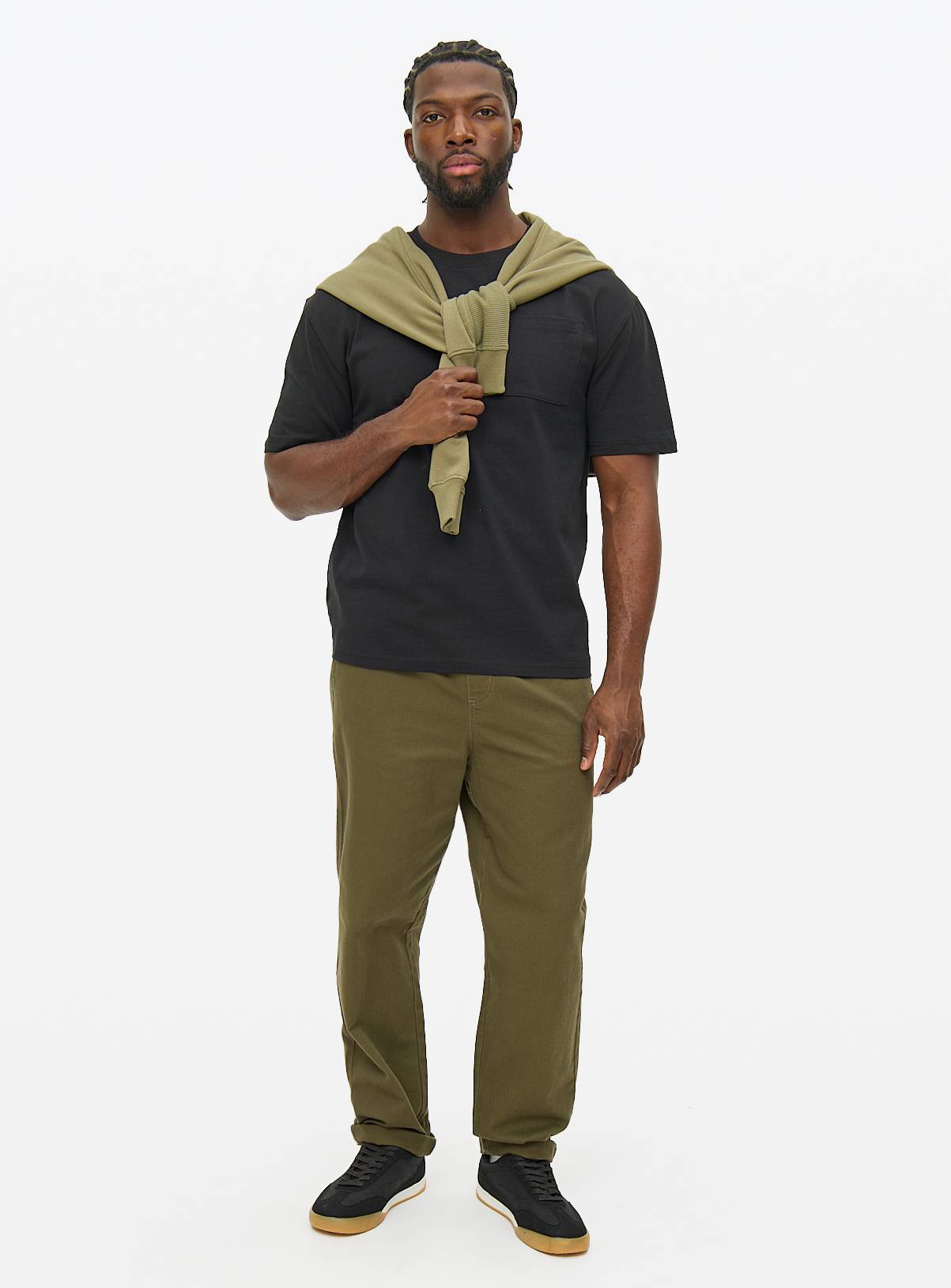 Black Relaxed Fit Pocket T-Shirt XL - Image 2