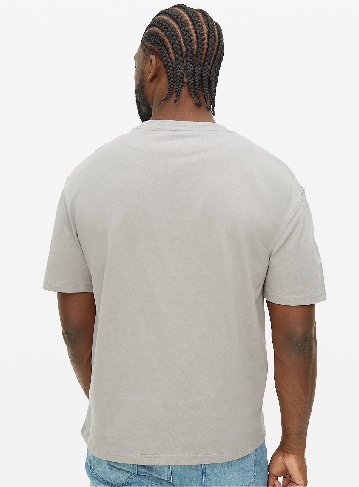 Grey Relaxed Fit Pocket T-Shirt XL - Image 5 thumbnail