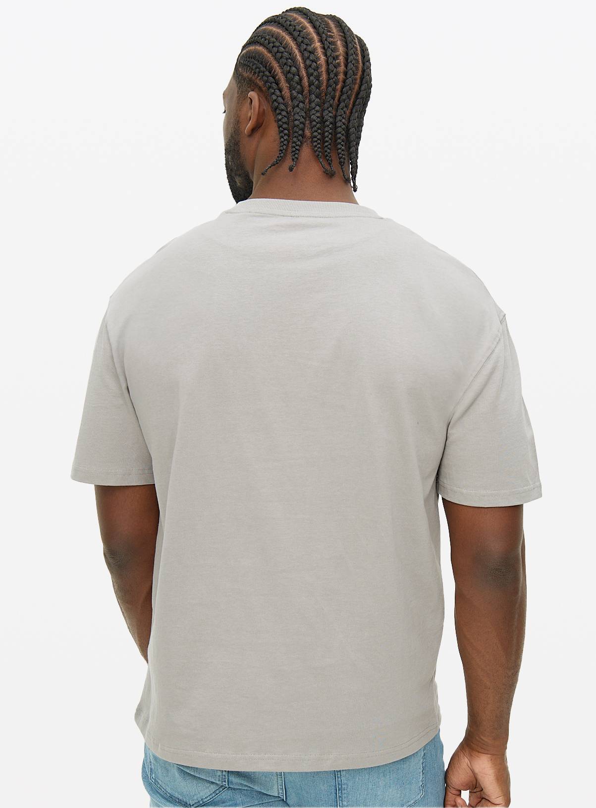 Grey Relaxed Fit Pocket T-Shirt XL - Image 5