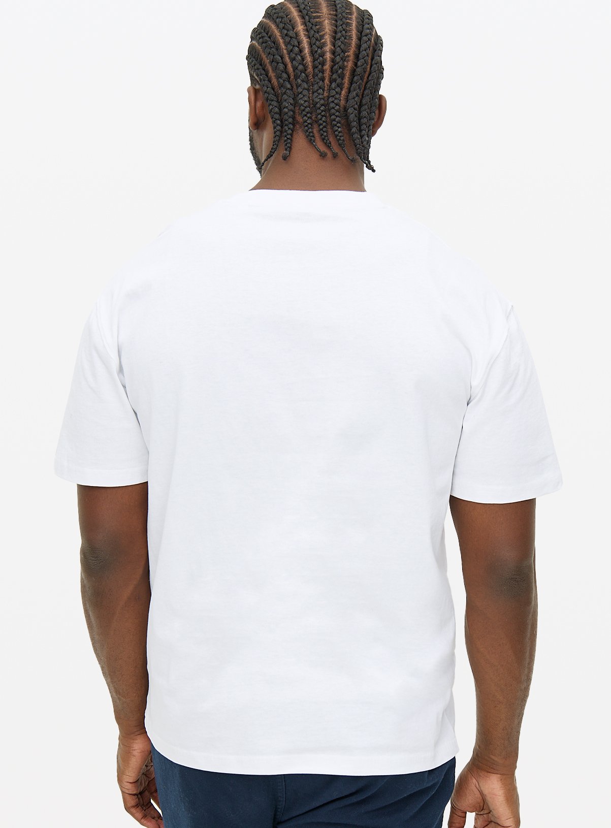 White Relaxed Fit Pocket T-Shirt XL - Image 5 thumbnail