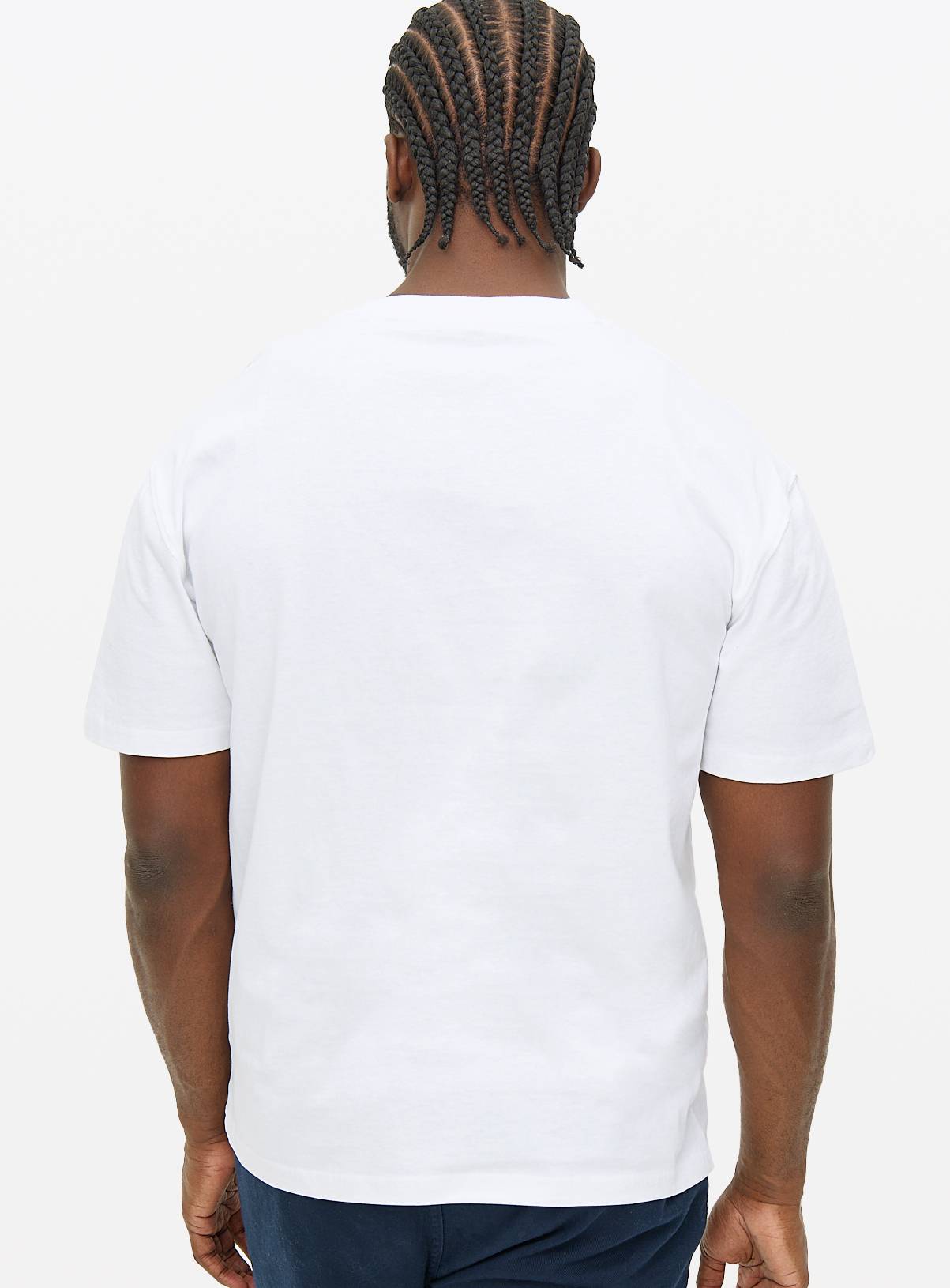 White Relaxed Fit Pocket T-Shirt XL - Image 5