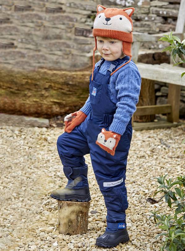 JOJO MAMAN B&Eacute;B&Eacute; Waterproof Fleece Lined Dungarees 5-6 Years