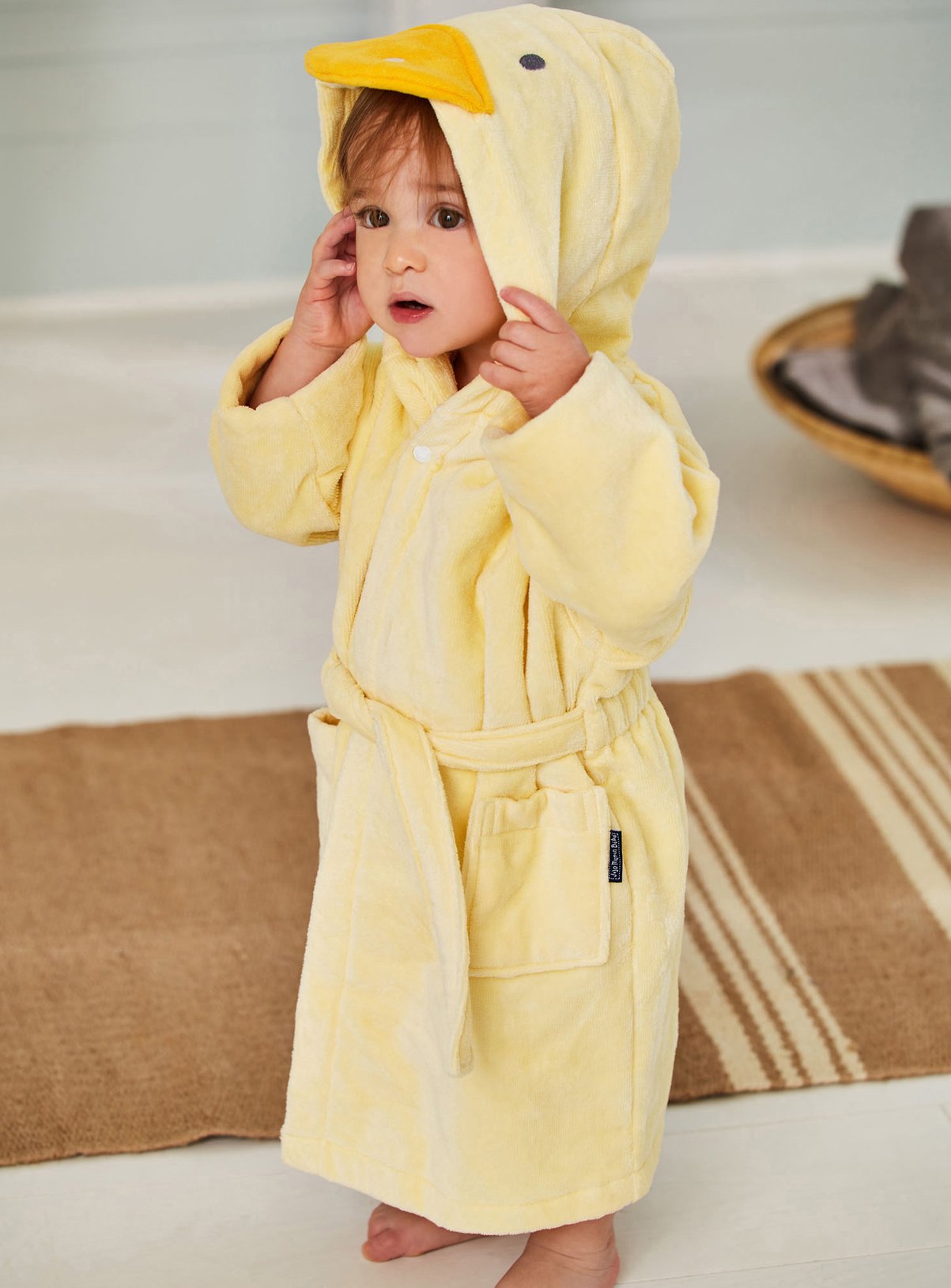 Yellow Yellow JOJO MAMAN BÉBÉ Duck Towelling Robe - JoJo Maman Bebe by Sainsbury's
