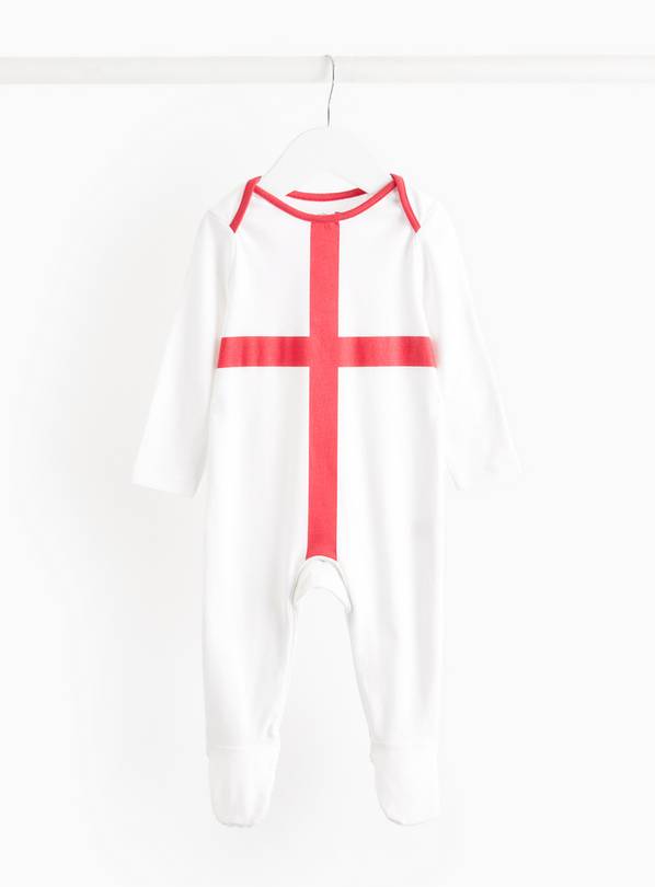 England Flag Long Sleeve Sleepsuit 3-6 months