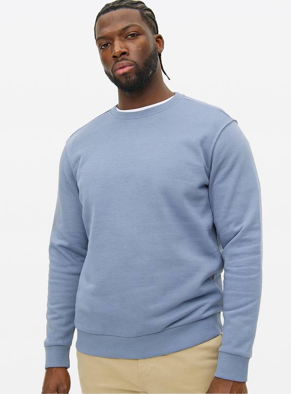 Blue Crew Neck Sweatshirt L