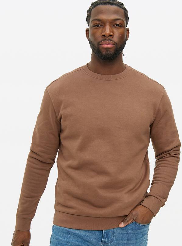 Brown Crew Neck Sweatshirt S
