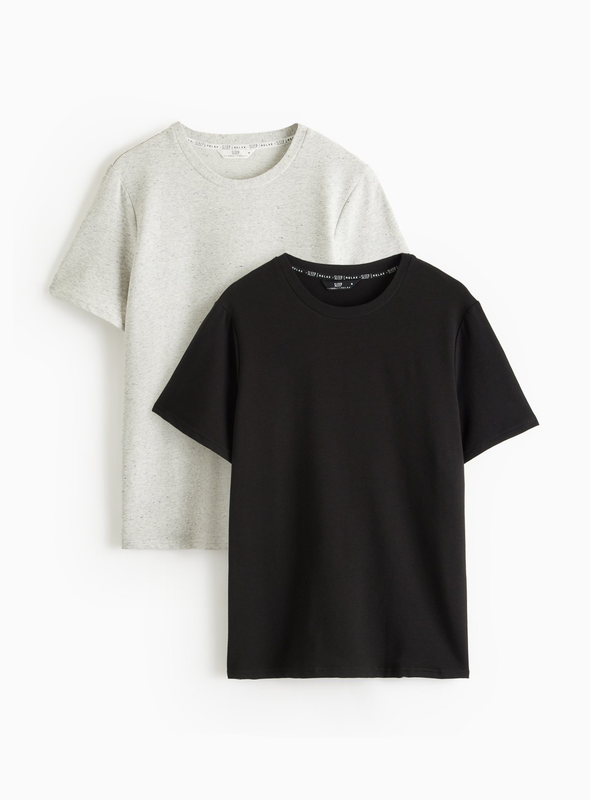 Men's Black & Grey Pyjama T-Shirt 2 Pack