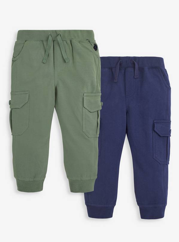 JOJO MAMAN B&Eacute;B&Eacute; 2 Pack Cargo Joggers 4-5 Years