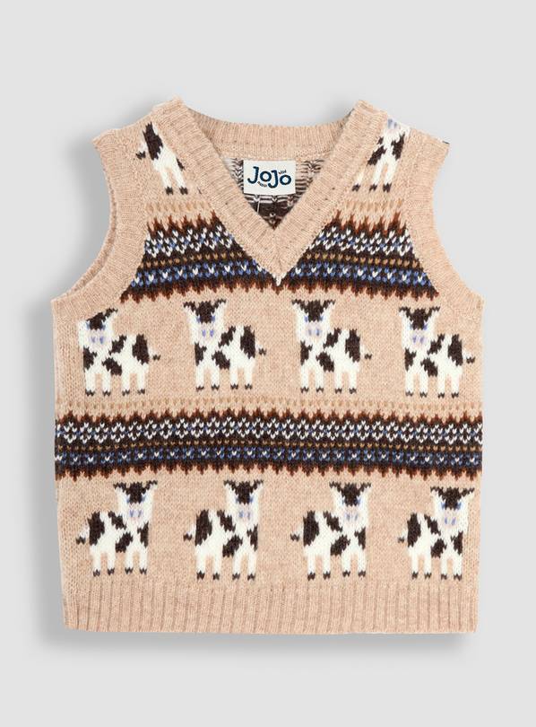 JOJO MAMAN B&Eacute;B&Eacute; Friesian Cow Tank Top 6-7 Years