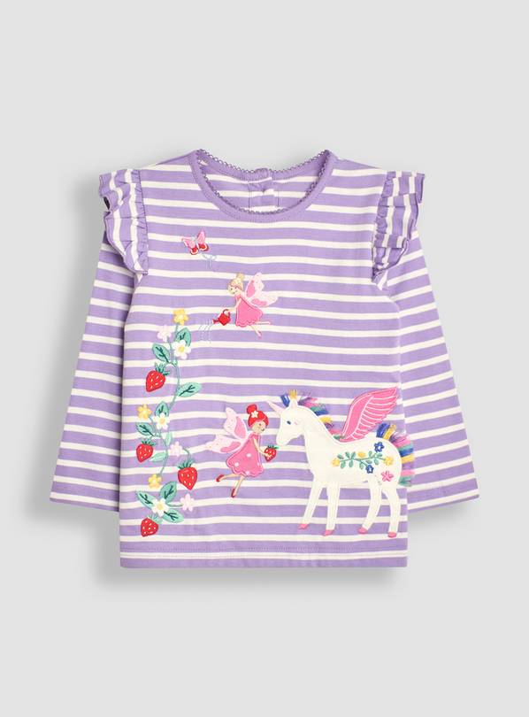 JOJO MAMAN BÉBÉ Fairy & Unicorn Applique Top 12 - 18 month