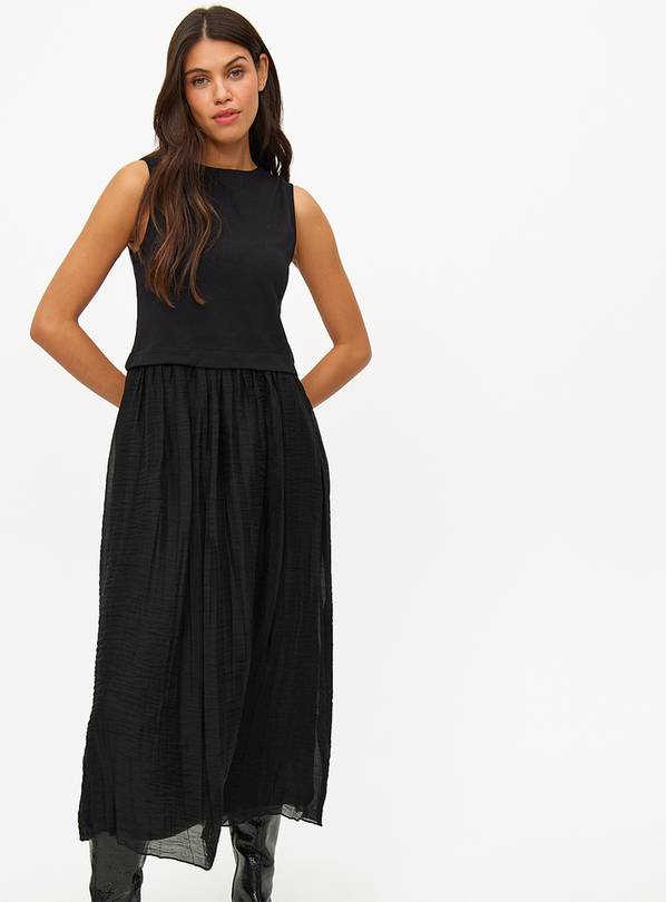 Black Tulle Layer Midaxi Dress 10