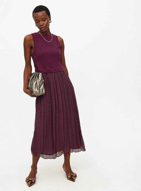 Plum Tulle Layer Midaxi Dress 26
