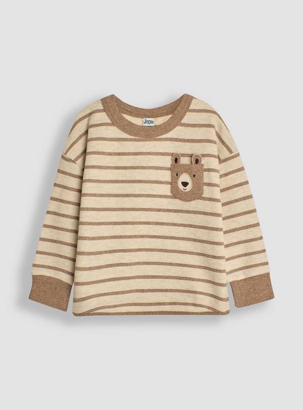 JOJO MAMAN B&Eacute;B&Eacute; Bear Applique Pocket Top 12 - 18 month