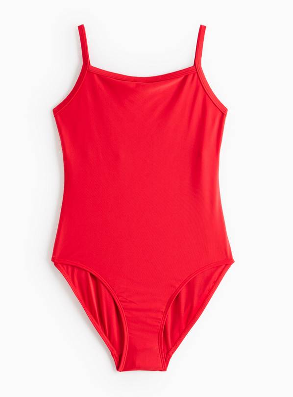 Red Square Neck Swimsuit 10