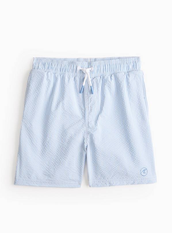 Blue Stripe Seersucker Swim Shorts  6 years