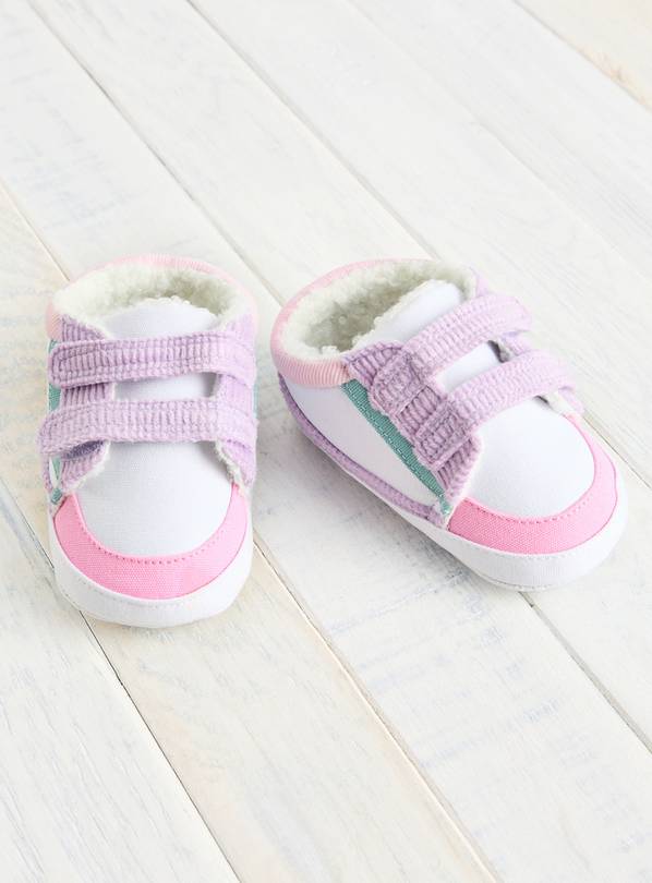 Pink Corduroy Fleece Lined Trainers 9-12 months