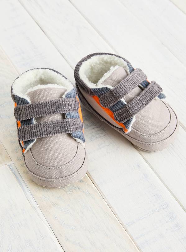 Blue Corduroy Fleece Lined Trainers 12-18 months