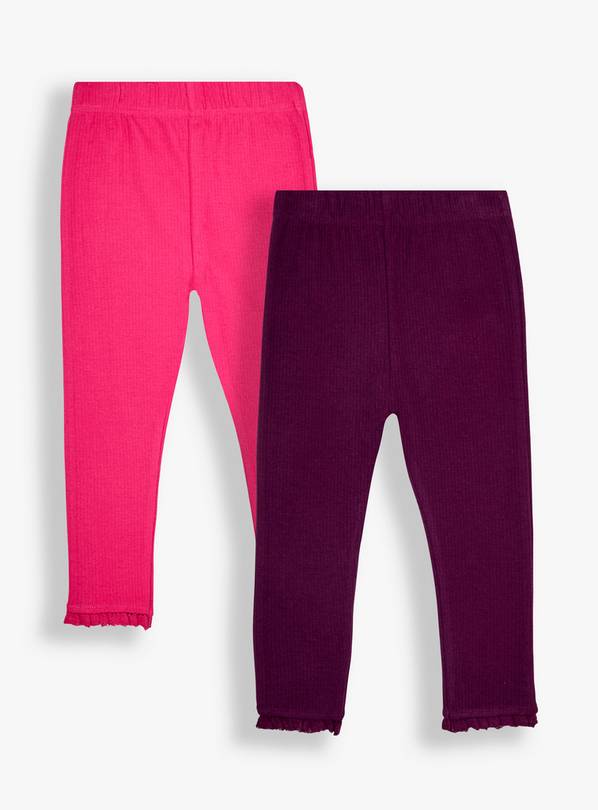 JOJO MAMAN B&Eacute;B&Eacute; 2 Pack Rib Leggings 2-3 Years