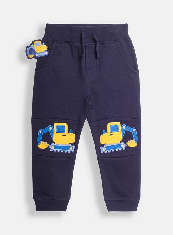 JOJO MAMAN BÉBÉ Digger Applique Pet in Pocket Joggers 12-18 months