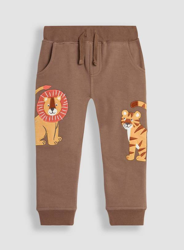 JOJO MAMAN B&Eacute;B&Eacute; Safari Animal Applique Pet in Pocket Joggers 2-3 Years