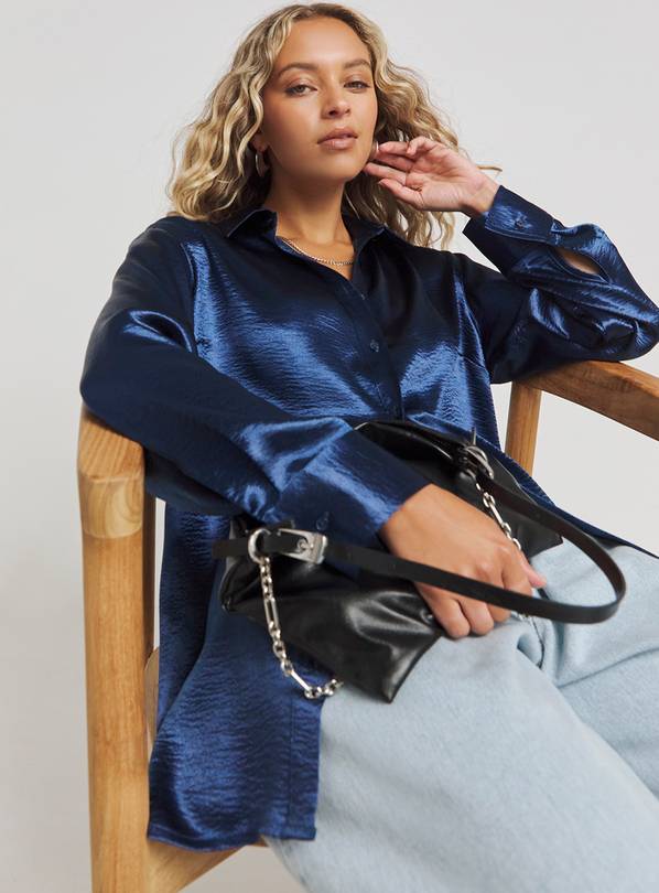 SIMPLY BE Hammered Satin Relaxed Shirt 20