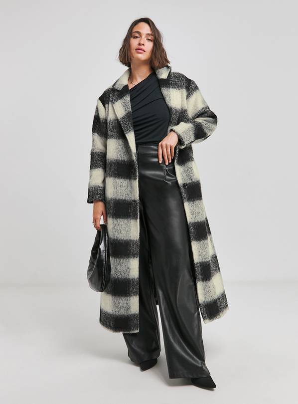 SIMPLY BE Brushed Mono Check Maxi 26