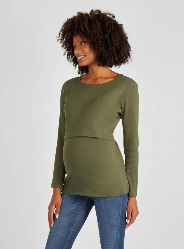 JOJO MAMAN B&Eacute;B&Eacute; Ribbed Maternity & Nursing Top S