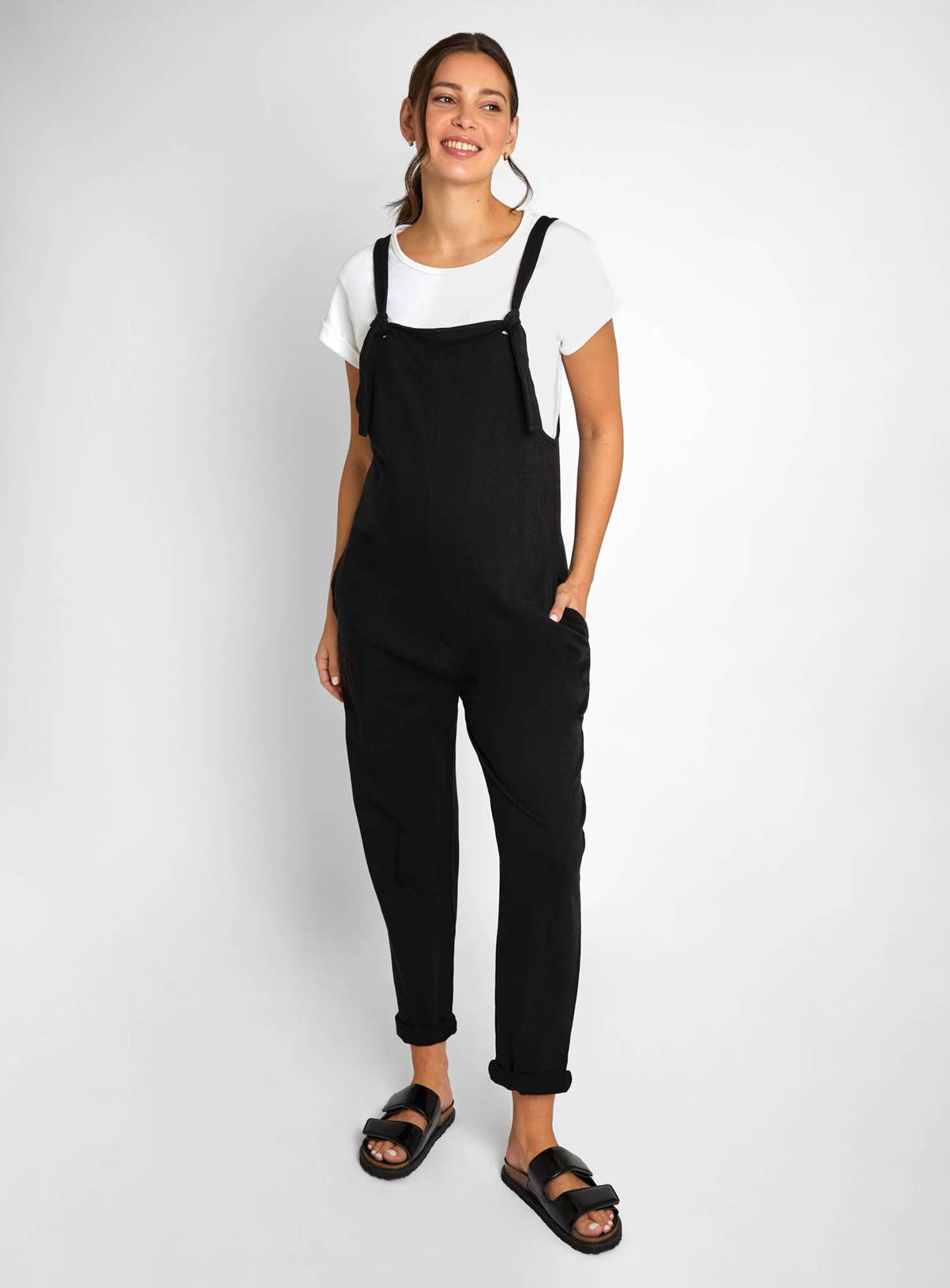 JOJO MAMAN BÉBÉ Jersey Maternity Dungarees L - Image 2
