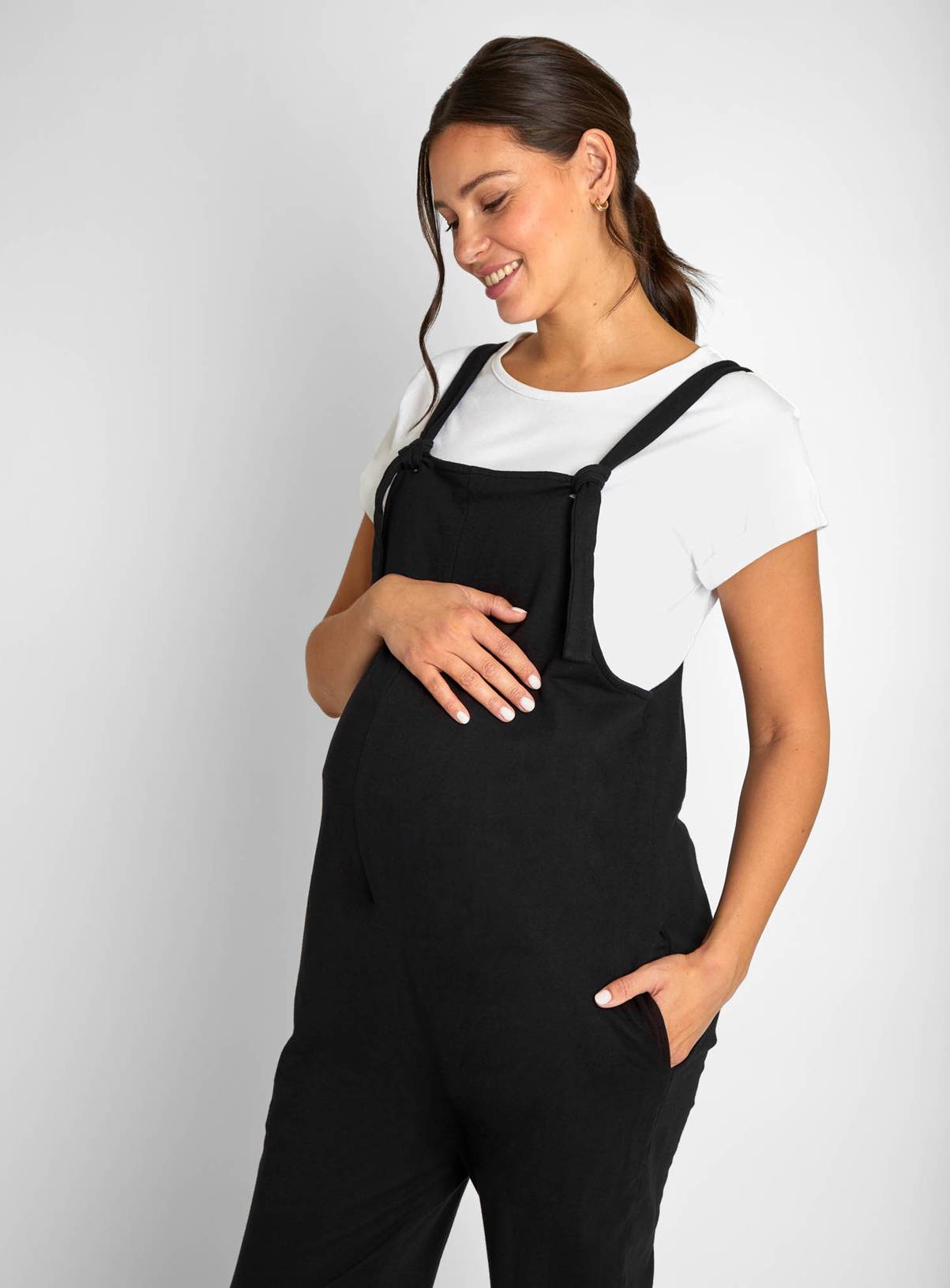 JOJO MAMAN BÉBÉ Jersey Maternity Dungarees L - Image 4