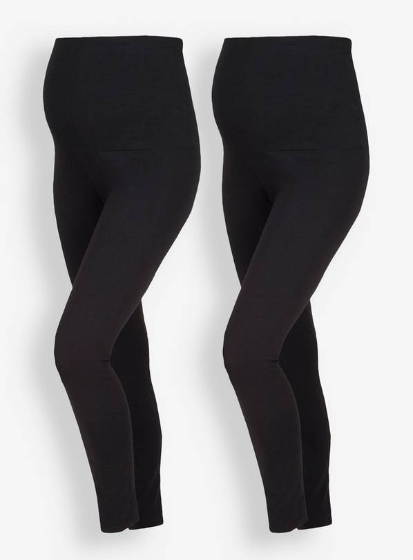 Buy JOJO MAMAN BEBE 2 Pack Cotton Rich Maternity Leggings L Maternity Tu