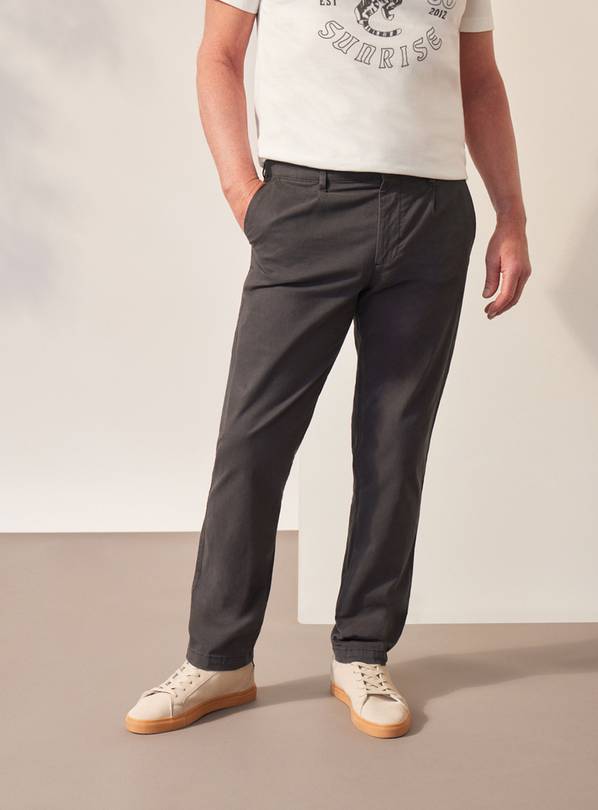 UNION WORKS Charcoal Classic Chino Trousers 38L