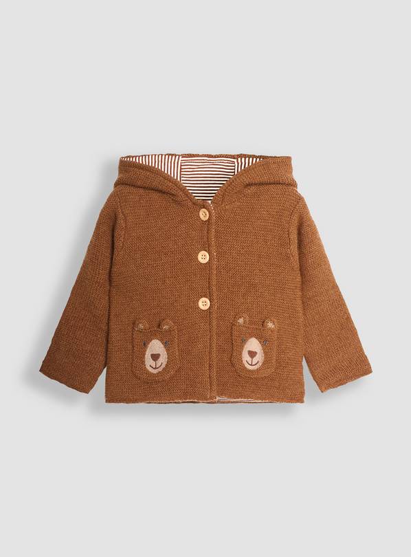 JOJO MAMAN B&Eacute;B&Eacute; Bear Hooded Baby Cardigan 0-3 month